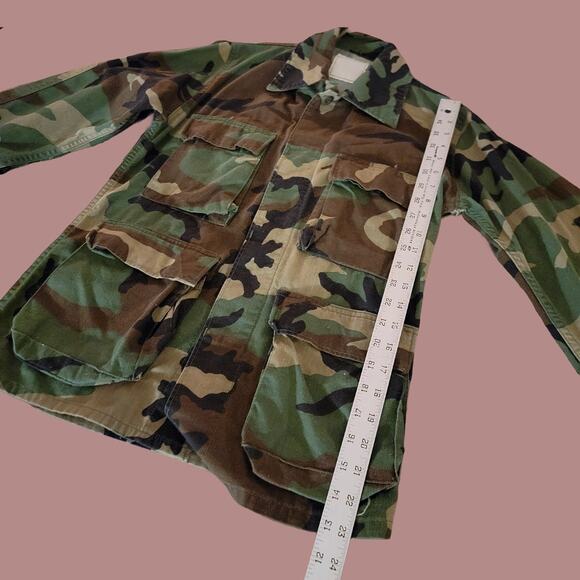 Vintage 1980s US Military Woodland Camo BDU Jacket - Picture 7 of 7